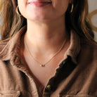 Emerald Cut Diamond Necklace - Modern 18k Yellow Gold Bezel Set Natural Genuine East West Station Pendant - Contemporary Charm Fine Jewelry