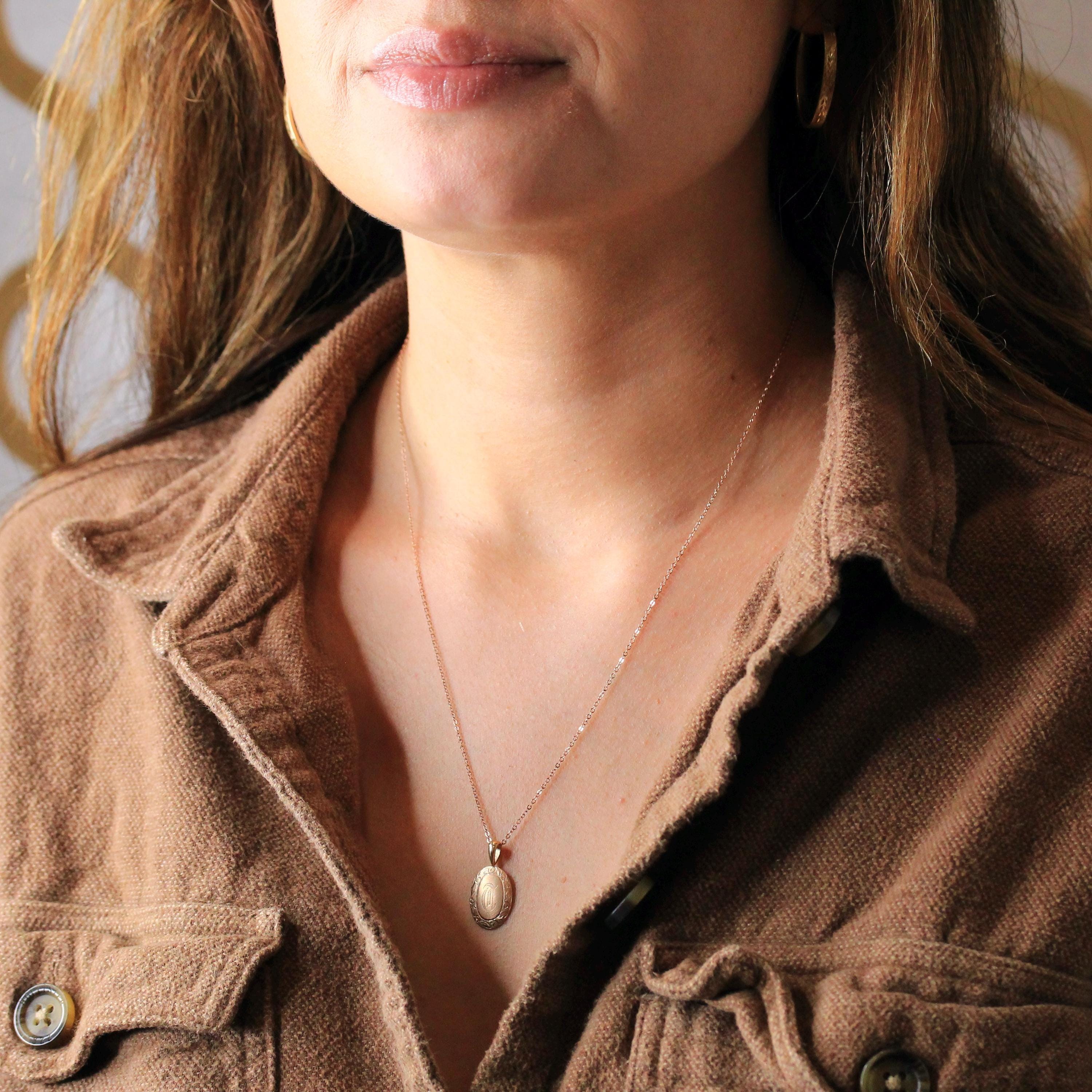 Antique Letter "T" Charm - Edwardian Era 10k Rose Gold Necklace Pendant - Circa 1910s Stick Pin Conversion Old English Initial Fine Jewelry