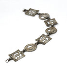 Retro Animal Bracelet - Vintage Sterling Silver Dove & Deer Fashion Accessory - Circa 1940s Era Wildlife Statement Jewelry