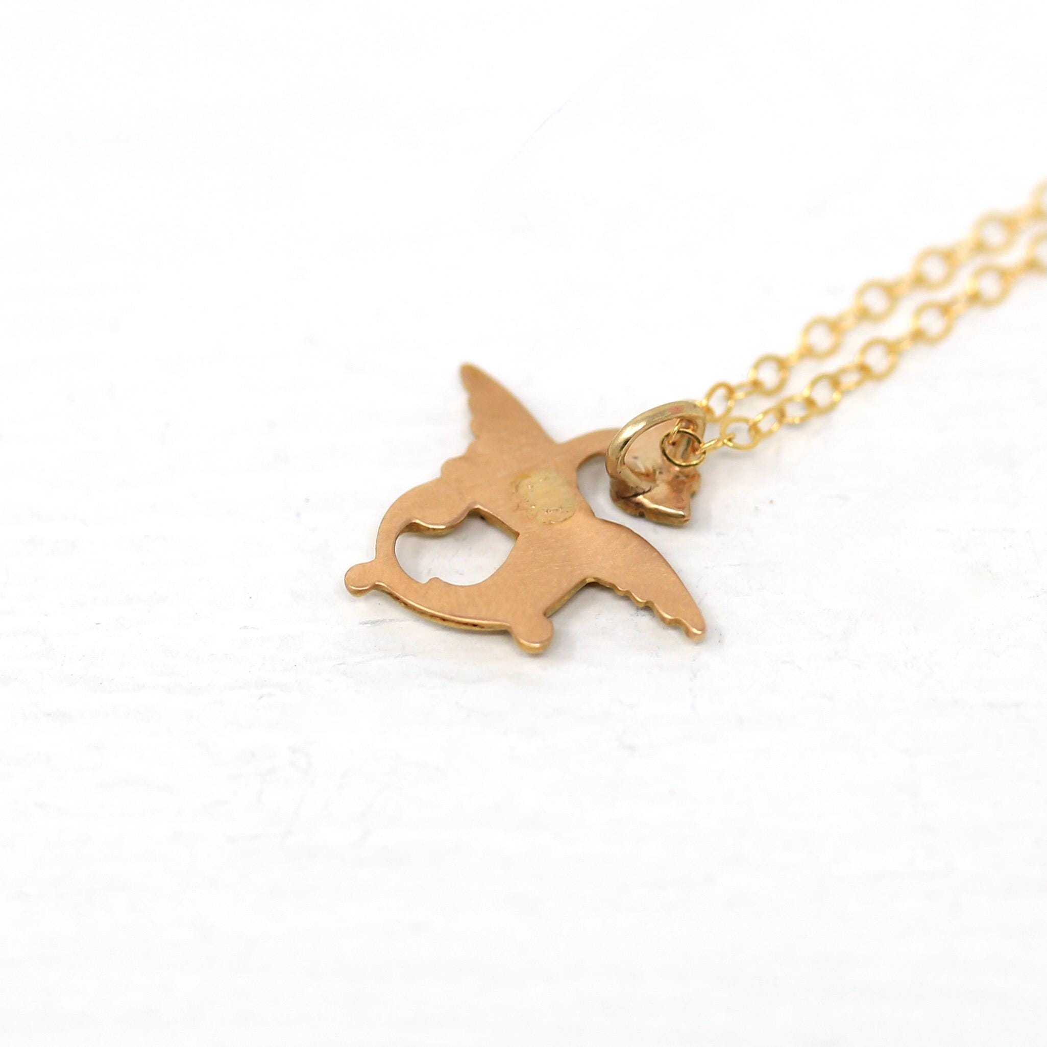 Antique Griffin Charm - Edwardian 14k Yellow Gold Stick Pin Conversion Pendant - Vintage Circa 1910s Era Mythological Beast Fine Jewelry