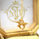 Antique Griffin Charm - Edwardian 14k Yellow Gold Stick Pin Conversion Pendant - Vintage Circa 1910s Era Mythological Beast Fine Jewelry