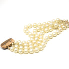 Antique Enamel Bracelet - Victorian Era 10k Rosy Yellow Gold Royal Blue Guilloché Enamel Clasp - Simulated Pearl Fine Celestial Jewelry