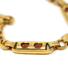 Antique Pocket Watch Chain - Gold Filled Rollo Chain T Bar Dog Clip Clasp - Victorian Circa 1890s Unisex Goldstone Fancy Link Fine Jewelry