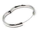 Vintage Flower Bangle - Retro Sterling Silver Engraved Nature Inspired Floral Design Bangle - Circa 1940s Era Statement Accessory Jewelry