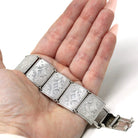Vintage Panel Bracelet - Retro Sterling Silver Ornate Decorative Designs Inspired Statement - Circa 1960s Fashion Accessory 60s Jewelry