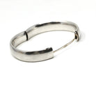 Vintage Bangle Bracelet - Retro Sterling Silver Engraved Nature Inspired Design Brushed Finish - Circa 1940s Era Statement Accessory Jewelry