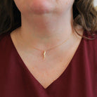 Italian Horn Charm - Retro 14k Yellow Gold Italy Cornicello Good Luck Pendant Necklace - Vintage Circa 1970s Ward Off Evil Amulet Jewelry