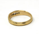 Antique Diamond Band - Edwardian 18k Yellow Gold Five Natural Gemstones Ring - Vintage 1910s Era Size 8 3/4 Fine Statement Bridal Jewelry