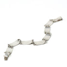 Vintage Siam Bracelet - Retro Sterling Silver Eight Decorative Panels Thailand Thai - Circa 1940s Era Paisley Fashion Accessory Jewelry