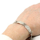 Vintage Siam Bracelet - Retro Sterling Silver Eight Decorative Panels Thailand Thai - Circa 1940s Era Paisley Fashion Accessory Jewelry