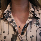 London Blue Topaz Necklace - Modern 14k Yellow Gold Pear Faceted .80 CT Natural Gem - Estate Circa 2000s December Birthstone Pendant Jewelry