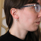 Victorian Drop Earrings - Antique 10k Yellow Gold Dangle Cultured Pearls & Natural Diamonds - Circa 1890s Era Fine Bridal Wedding Jewelry