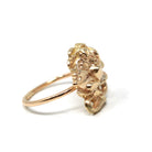 Art Nouveau Gibson Girl Ring - Edwardian 10k Yellow Gold Stick Pin Conversion - Vintage Circa 1900s Era Size 4 3/4 Fine Statement Jewelry