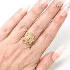 Art Nouveau Gibson Girl Ring - Edwardian 10k Yellow Gold Stick Pin Conversion - Vintage Circa 1900s Era Size 4 3/4 Fine Statement Jewelry