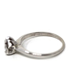 Vintage Diamond Ring - Retro 14k White Gold Pear Brilliant Cut .13 CT Gem - Circa 1960s Size 6.25 Solitaire Fine Bridal Engagement Jewelry