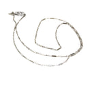 Vintage Chain Necklace - Art Deco 14k White Gold Fancy Decorative Paper Clip Link - Circa 1930s Era Fish Hook Clasp Dainty Accessory Jewelry