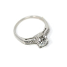 Vintage Engagement Ring - Platinum Old European Cut Natural Diamonds Wedding Bridal - Mid Century 1950s Size 4 3/4 GIA Report Fine Jewelry