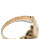 Antique "L" Signet Ring - Edwardian 10k Yellow Gold Engraved Single Letter Initial Pinky Midi - Vintage Circa 1910s Children's Fine Jewelry