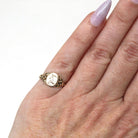 Antique "L" Signet Ring - Edwardian 10k Yellow Gold Engraved Single Letter Initial Pinky Midi - Vintage Circa 1910s Children's Fine Jewelry