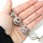 Retro Animal Bracelet - Vintage Sterling Silver Dove & Deer Fashion Accessory - Circa 1940s Era Wildlife Statement Jewelry