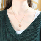 Antique Padlock Necklace - Edwardian 9ct Rose Gold Heart Shaped Lock Key Pendant Charm - Vintage Circa 1910s Era Statement Fine Jewelry