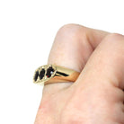 Vintage Garnet Ring - Mid Century 9k Yellow Gold Red Gem Band - Hallmarked 1953 Size 7 1/2 Fine London England January Birthstone Jewelry