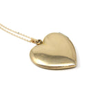 Bird Heart Locket - Retro Gold Filled Heart Shaped Floral Pendant Love Necklace - Vintage Circa 1940s Era Keepsake Flower Photo 40s Jewelry