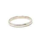 Mid Century Wedding Band - Vintage 14k White Gold Plain Stacking Ring - Circa 1950s Size 8 1/2 Signed Art Carved JR Wood Bridal Fine Jewelry
