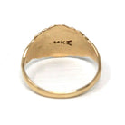 Antique Signet Ring - Edwardian 14k Yellow Gold Engraved Monogram Letters Initials Band - Circa 1910s Era Size 3 1/2 J.R. Wood Fine Jewelry