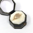 Antique Signet Ring - Edwardian 14k Yellow Gold Engraved Monogram Letters Initials Band - Circa 1910s Era Size 3 1/2 J.R. Wood Fine Jewelry