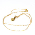 Puffy Heart Pendant - Retro 18k Yellow Gold Love Charm Necklace Fob - Vintage Circa 1970s Era Minimalist Sweetheart Fine Italy Jewelry Gift