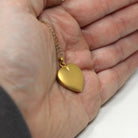 Antique Heart Locket - Edwardian 10k Yellow Gold Keepsake Pendant Necklace Charm - Circa 1910s Era Photograph Photo Statement Fine Jewelry
