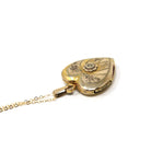 Floral Heart Locket - Retro 12k Gold Filled Heart Shaped Raised Flower Pendant Necklace - Vintage Circa 1940s Era Keepsake Photo 40s Jewelry