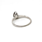 Vintage Diamond Ring - Retro 14k White Gold Pear Brilliant Cut .13 CT Gem - Circa 1960s Size 6.25 Solitaire Fine Bridal Engagement Jewelry