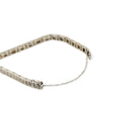 Art Deco Bracelet - Vintage 14k White Gold Flower Filigree .06 CTW Diamonds - Circa 1930s Line Tennis Style Fashion Accessory Fine Jewelry