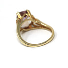 Ametrine Bypass Ring - Modern Era Estate 14k Yellow Gold Natural Bi-Color Gem - Circa 2000s Size 7 Purple Yellow Fine Y2K Statement Jewelry