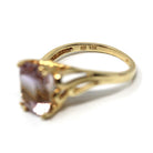 Ametrine Bypass Ring - Modern Era Estate 14k Yellow Gold Natural Bi-Color Gem - Circa 2000s Size 7 Purple Yellow Fine Y2K Statement Jewelry