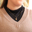 Antique Bow Lavalier - Edwardian 10k Yellow Gold Baroque Pearl Pendant Necklace - Vintage Circa 1910s Figural Ribbon Baroque Fine Jewelry