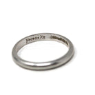 Vintage Wedding Band - Mid Century Era Platinum 2 MM Bridal Ring - Dated 1949 Size 5 Heirloom Fine Carl And Jackie Engraved Keepsake Jewelry