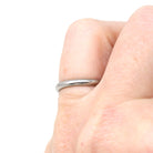 Vintage Wedding Band - Mid Century Era Platinum 2 MM Bridal Ring - Dated 1949 Size 5 Heirloom Fine Carl And Jackie Engraved Keepsake Jewelry