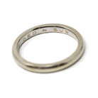 Mid Century Wedding Band - Vintage Era 14k White Gold Plain Stacking Ring - Dated 1956 Size 6 Signed Art Carved JR Wood Bridal Fine Jewelry