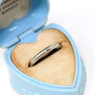 Mid Century Wedding Band - Vintage Era 14k White Gold Plain Stacking Ring - Dated 1956 Size 6 Signed Art Carved JR Wood Bridal Fine Jewelry