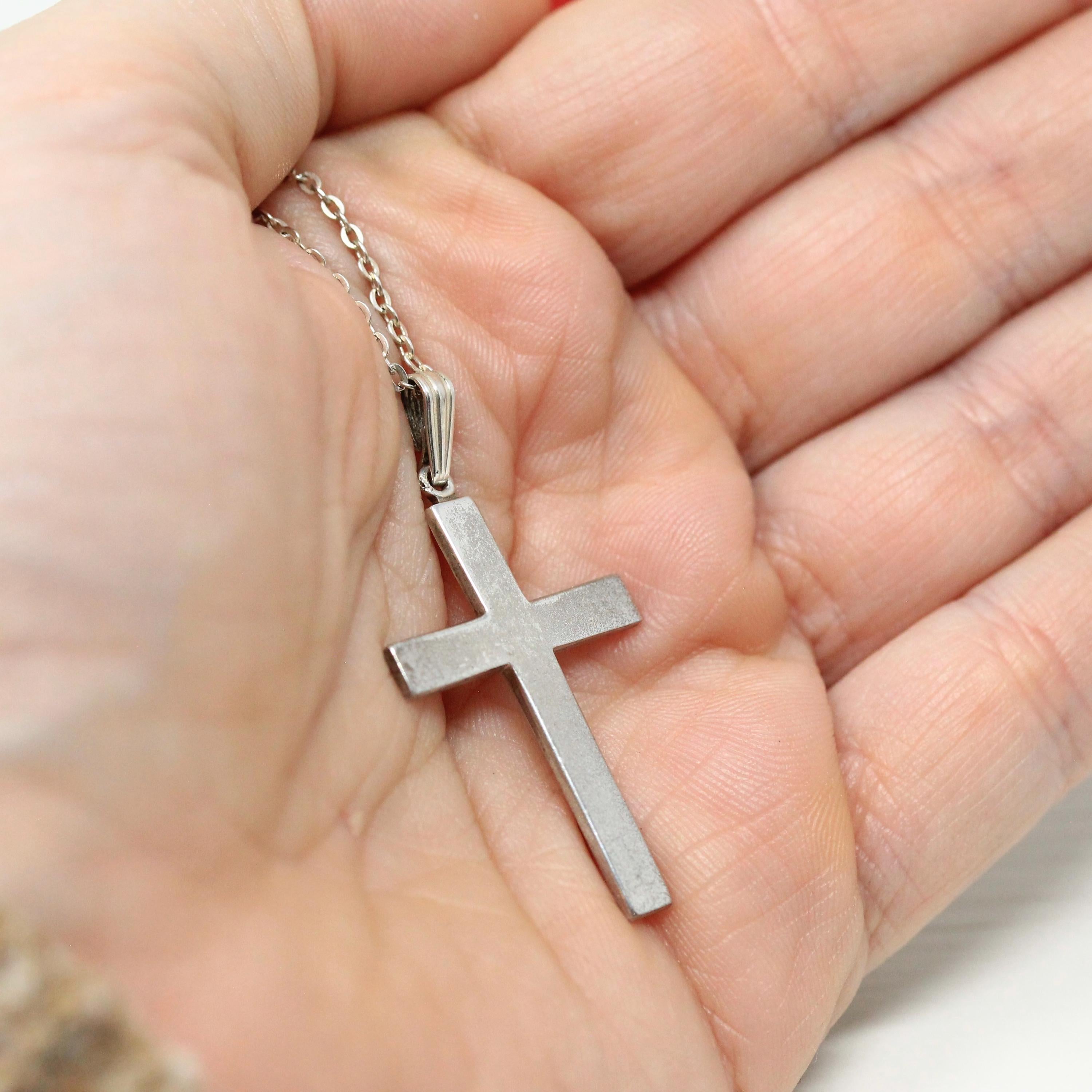 アクセサリー silver vintage cross PD Vintage Cross Pendant - Mid Century Sterling Silver Religious