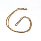 Retro Cable Chain - Vintage 9k Solid Yellow Gold 17 Inch Plain Links Stacking Necklace - Circa 1960s Era Spring Ring Clasp Fine Jewelry