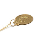 Saint Christopher Pendant - Retro 9k Yellow Gold Charm Necklace - Vintage Hallmarked 1966 Christian Patron Saint Of Travelers London Jewelry