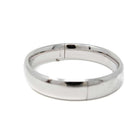 Vintage Flower Bangle - Retro Sterling Silver Hollow Floral Design 7 Inch Bracelet - Circa 1960s Era Fine Nature Inspired Fashion Jewelry