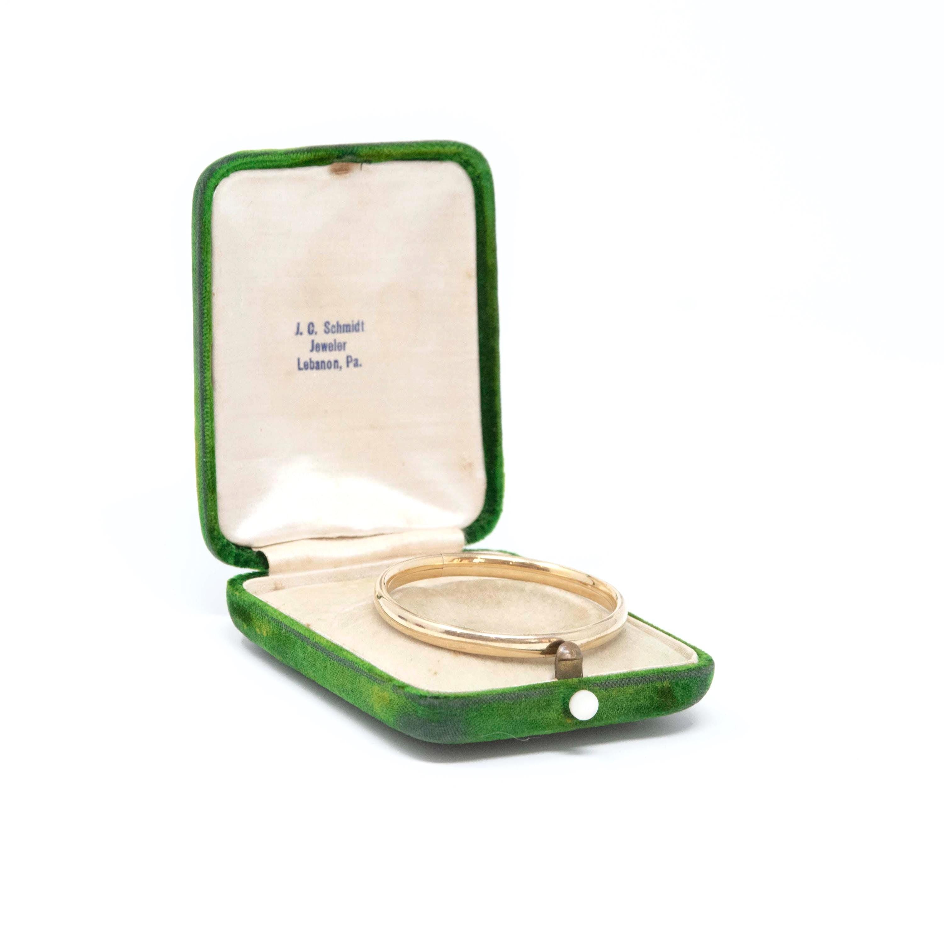 Mid Century Baby Bracelet - Vintage Gold Filled Plain Polished Children's Bangle - Circa 1960s Era 5 Inch Dainty Petite Marathon 60s Jewelry