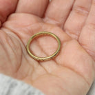 Bailey Banks & Biddle Band - Mid Century Era 14k Yellow Gold Floral Eternity Ring - Dated Feb-20-1943 Size 6.75 Stacking Fine Bridal Jewelry