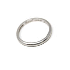 Vintage Wedding Band - Mid Century Era Platinum 2 MM Bridal Ring - Dated 1949 Size 5 Heirloom Fine Carl And Jackie Engraved Keepsake Jewelry