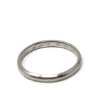Art Deco Wedding Band - Antique Platinum Unadorned Bridal Ring - Engraved RWM to EML 11-25-25 Size 5 Polished Heirloom Fine Stacking Jewelry
